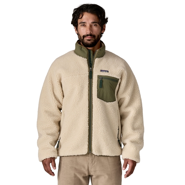 Patagonia Mens Classic Retro-X Jacket - Dark Natural w/Basin Green